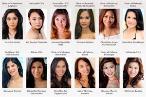 Miss Philippines Earth 2012 participants